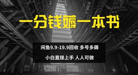 一分钱薅一本书 闲鱼9.9-19.9回收 多号多薅 小白直接上手