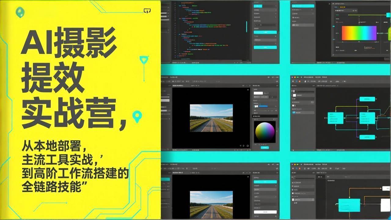 （17393期）AI+摄影提效实战营，从本地部署，主流工具实战，到高阶工作流搭建的全链路技能