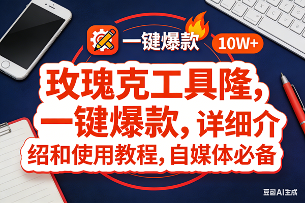 （17352期）玫瑰克隆工具，ai鲁大魔，自媒体必备神器，一键爆款神器，详细教程。